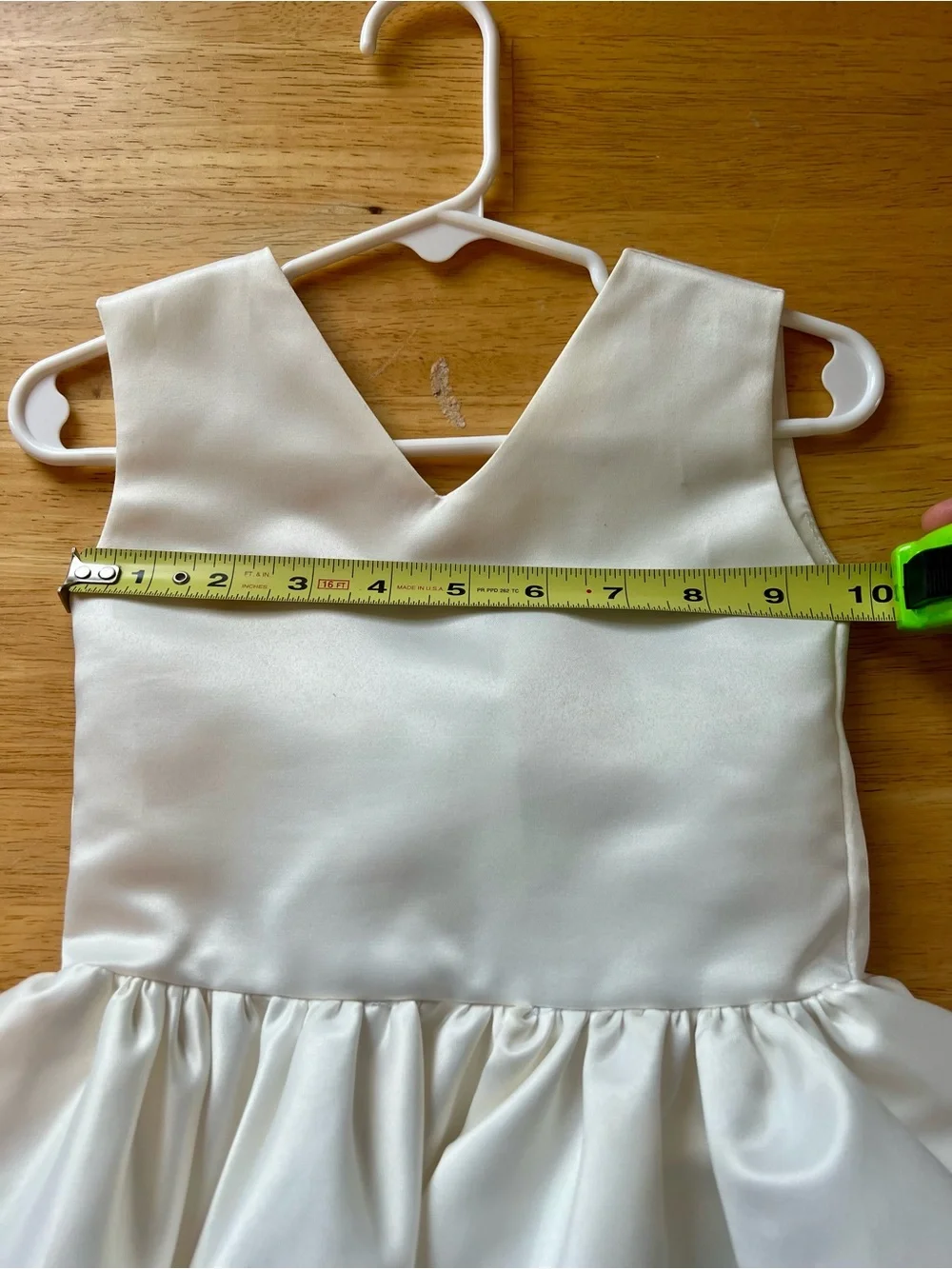 Ivory V-Neck Flower Girl or Baptism Dress